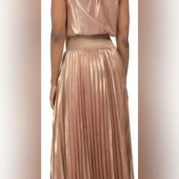 Ramy Brook - Olana Pleated Metallic Midi Dress Size 4 - Picture 9 of 10